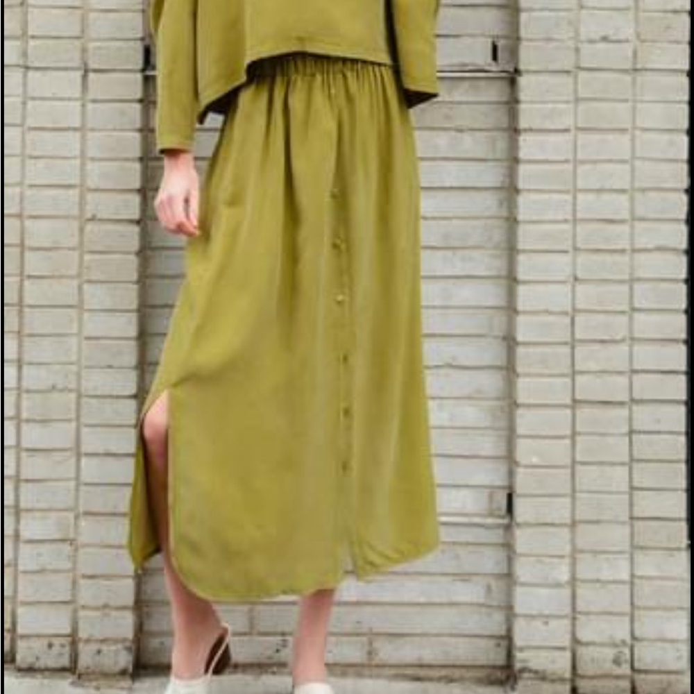 MimuMaxi Sabra Skirt, moss green, size L